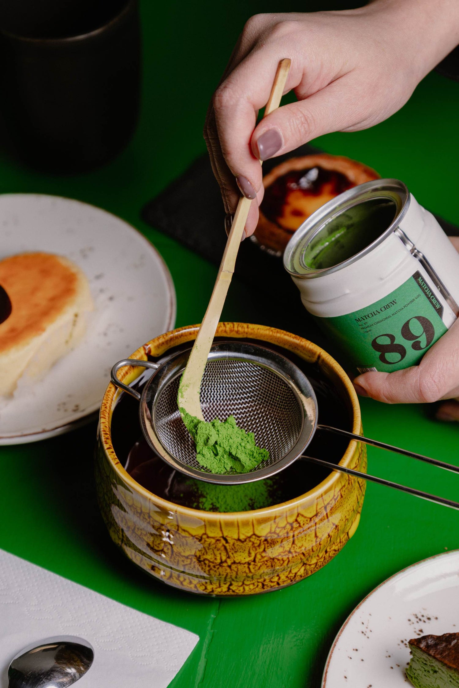 Matcha making process